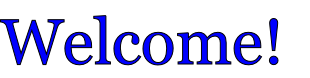 Welcome!